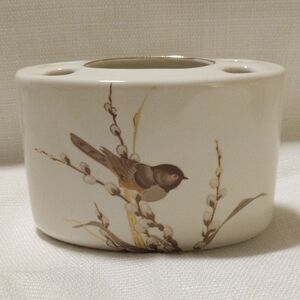 Otagiri Japan Vintage Ceramic Chickadee Design Bathroom Accessory